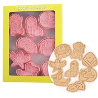 3d cookie cutter 8pcs chinese folk festival topic biscuit mould set for kid chocolate press stamp mold family diy mooncake shape