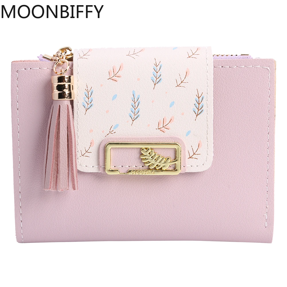 

Женские кошельки с кисточкой, короткий кошелек для женщин, мини-кошелек для монет, Дамский клатч, маленький кошелек, Женский кошелек из иску...