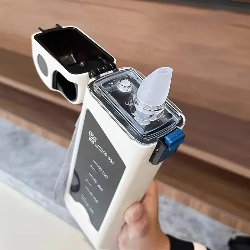 Пластиковая бутылка для воды объемом 350 мл герметичная квадратная чашка