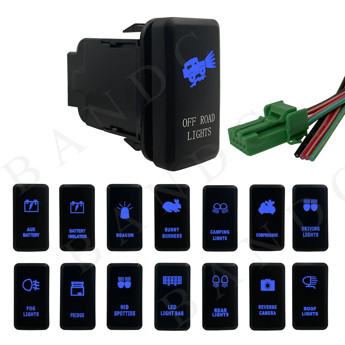 

1 Pc Blue Backlit Push Button Switch Toyota Switch for Toyota Prado Landcruiser FJ Cruiser Hilux JDM