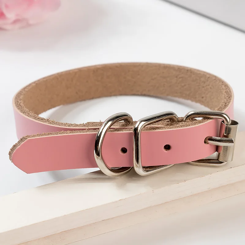 

Leather Dog Collar,Distressed Real Genuine Leather and a Strong Metal Buckle.Super Soft,Ultimate Comfort,Small,Medium,Large Pets