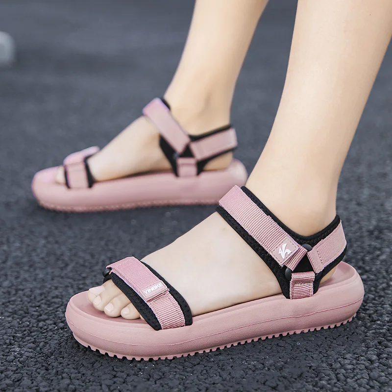 Summer Shoes For Women Sandals Flat Solid Color Sandalias Female Platform Open Toe  Ladies Slides Light Shoes Zapatillas Muje