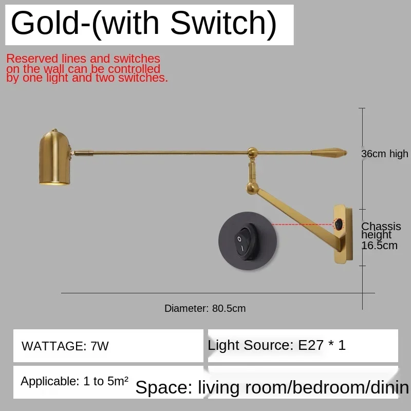 

Настенный светильник HomeLover золотистый