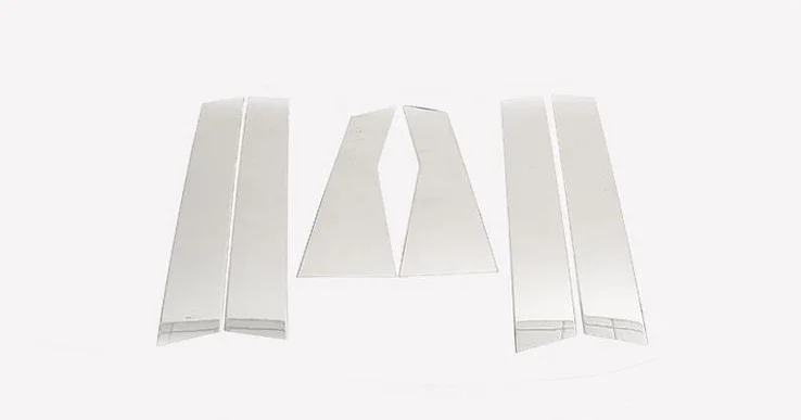 

6 шт. Стайлинг автомобиля, подходит для Peugeot 3008 GT 3008GT 2017, аксессуары, столбы из нержавеющей стали, зеркальная отделка, стикер