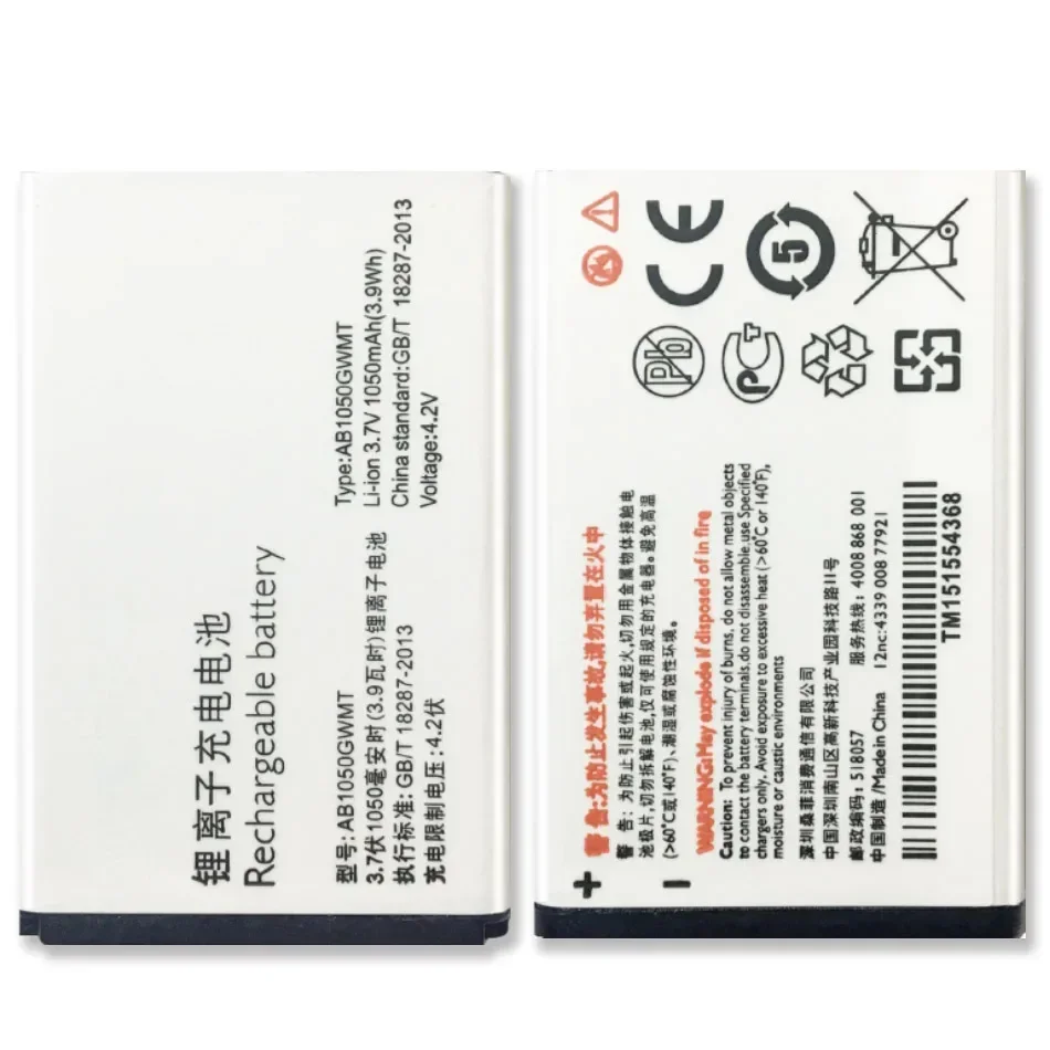Аккумулятор AB1050GWMT для Philips E103 E106 E255 сменный аккумулятор