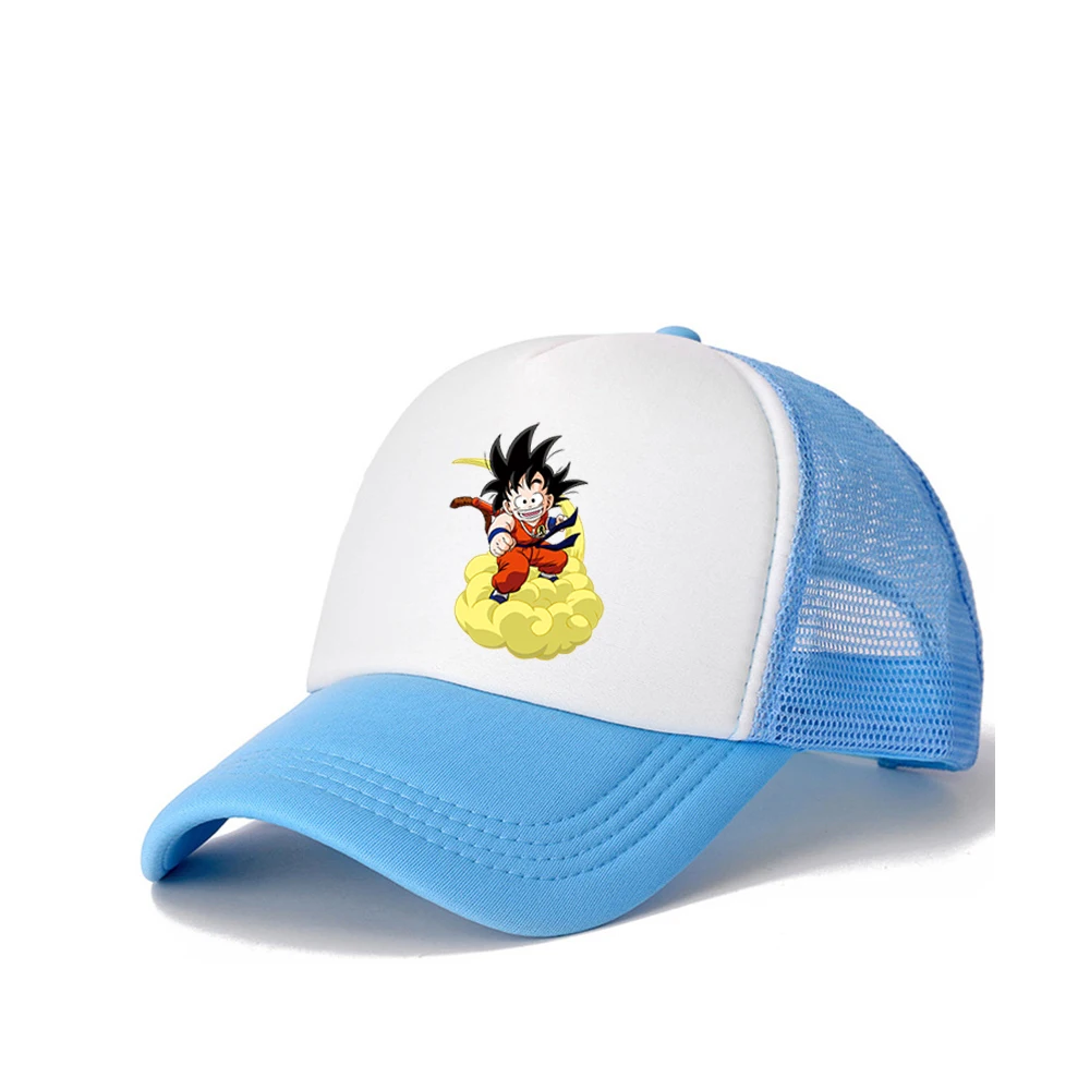 

Character Printed Shade Children Boys Girls Hip Hop Hat Dragon Ball Mesh Kakarot Outdoor Breathable Size Adjustable Gift