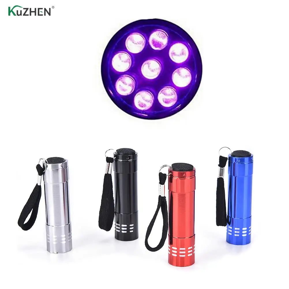 

1pc Mini LED UV Gel Curing Lamp Without Battery Portability Nail Dryer LED Flashlight Currency Nail Art Makeup Tool