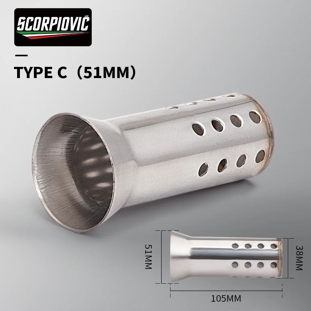 51 мм универсальный передний средний катализатор DB Killer для мотоцикла, глушитель, глушитель, шумоглушитель