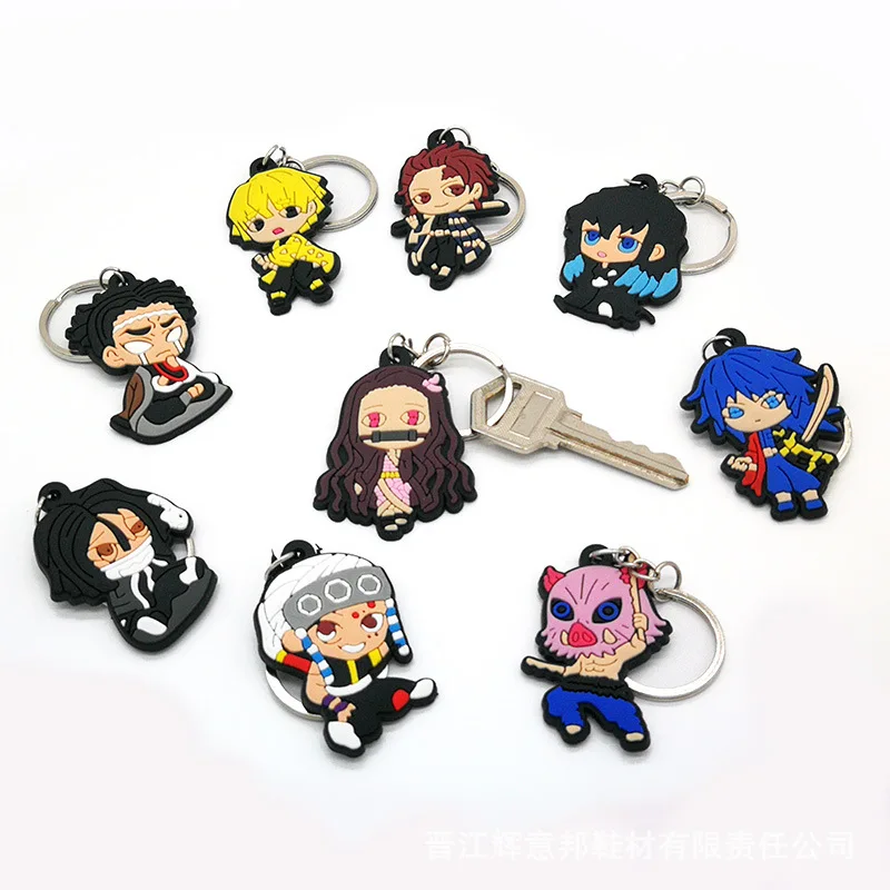 

Anime Demon Slayer Drip Film Keychain Acrylic Kimetsu No Yaiba Ghost Blade Pendants Cute Cartoon Bag Key Chains Cosplay Jewelry