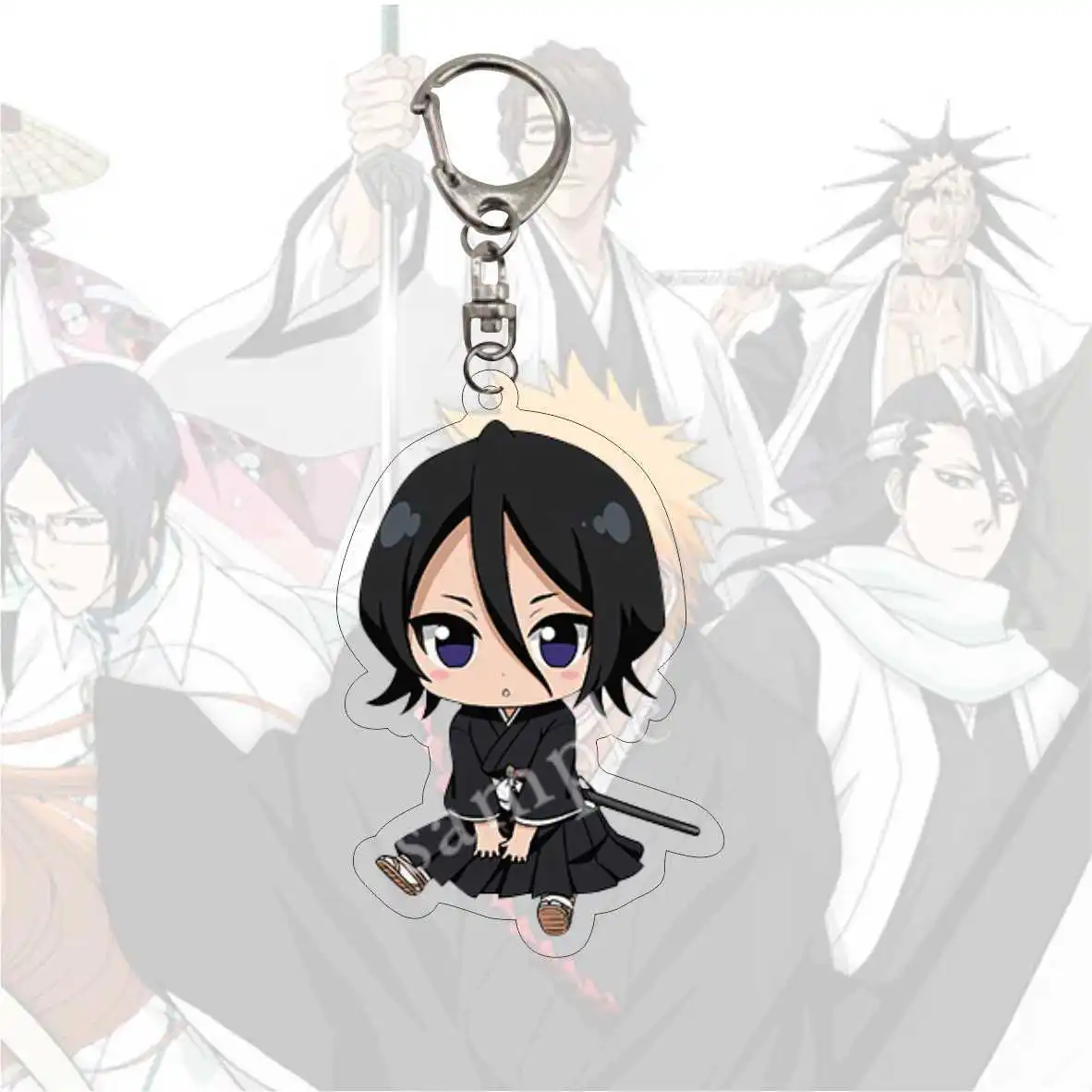 Аниме отбеливающие акриловые брелки для ключей Kurosaki Ichigo Ishida Uryuu Kuchiki рукания