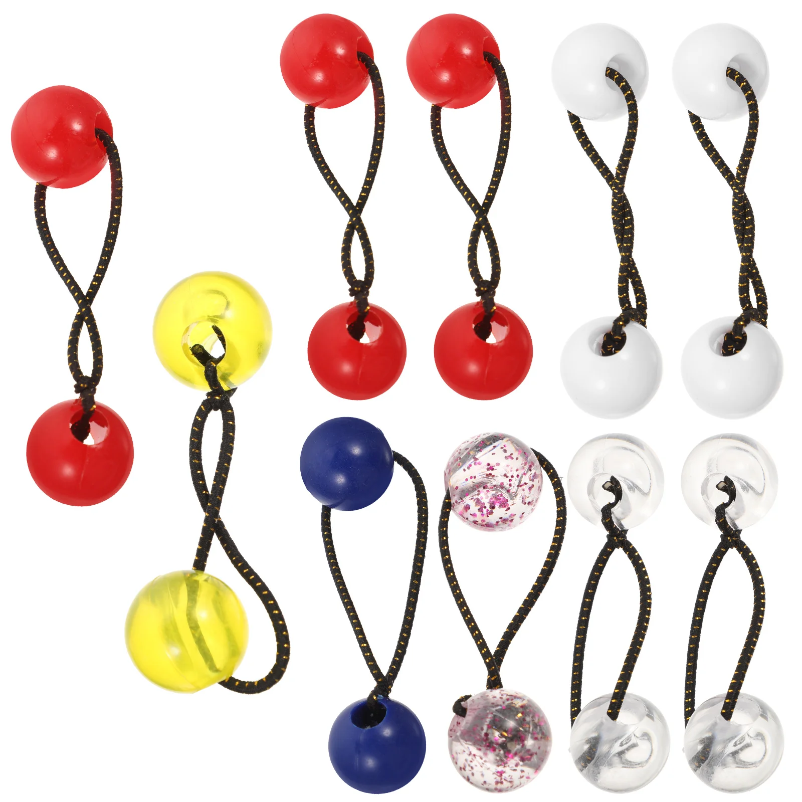 

Ponytail Double Bead Head Rope Hair Tie Ties Kids Ropes Elastic Cute Ball Holder Accessories Girls