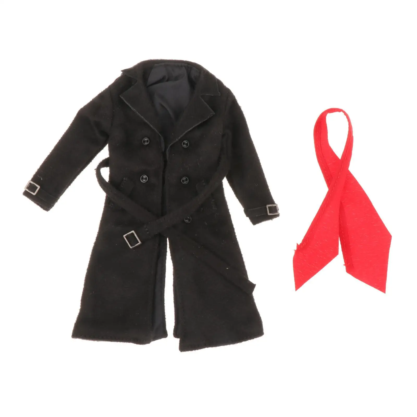 

1/12 Scale Figure Wired Trench Coat Fashion Accessories Outfit Retro Miniature Soldier Costume for 6'' Action Figures Accessory