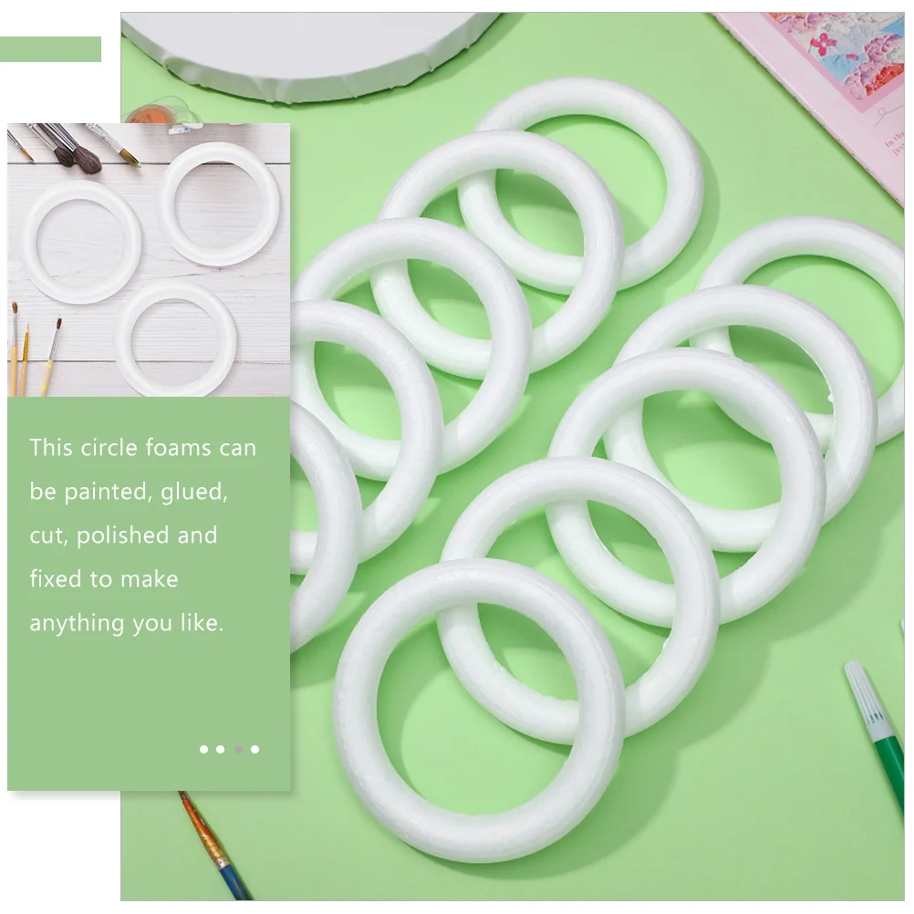 10 шт. круглая пена белый эмбрион рождественские поделки пустой дизайн пенопласт