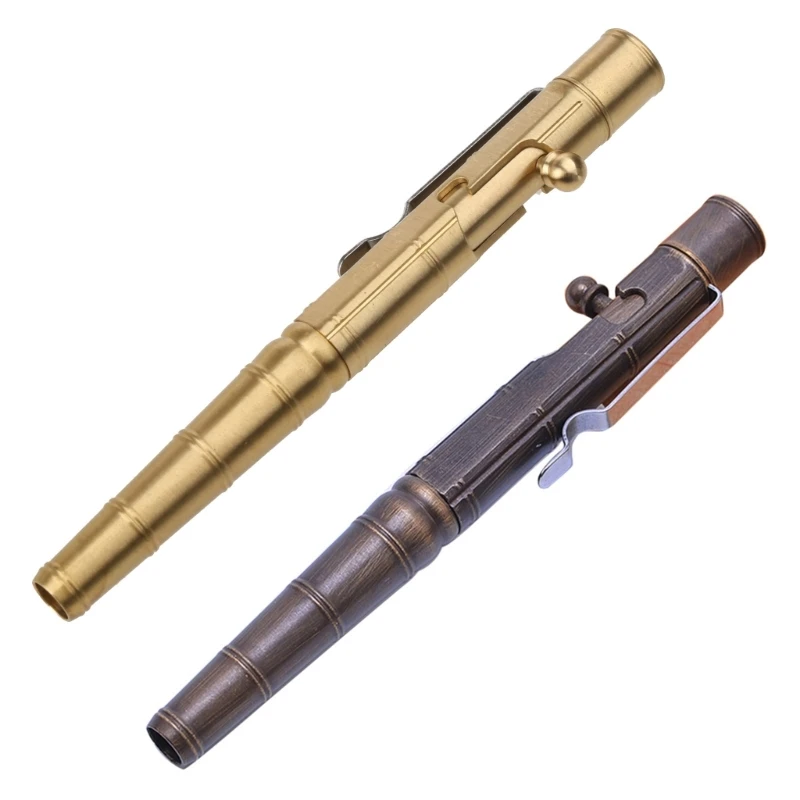 

Ретро бамбуковый узел с болтовым узлом, крутая ручка с болтом в стиле милитари, гладкие гелевые чернильные ручки для письма, для