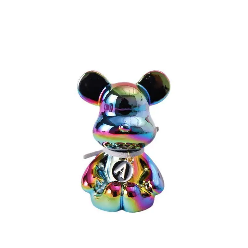 

New Figure Electroplating Emotional Bear Surprise Box Pearlescent Gradient Letters Student Christmas New Year Gift Disney New
