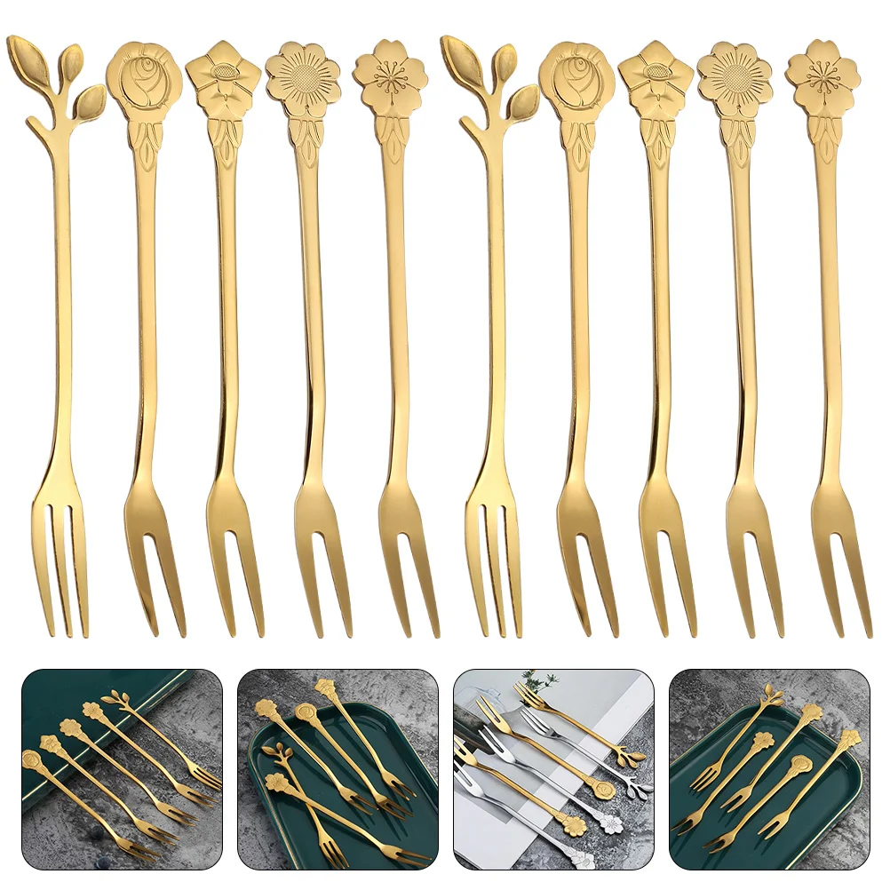 

Вилка-вилка для десертов, фруктов, мини-измельчители для коктейлей, салатов, оборудование для летнего торта, для дегустации маленьких стары...