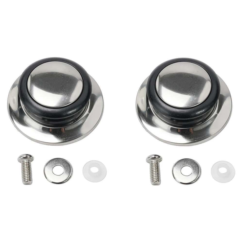 

2PCS Lid Knob Handle Replacement Stainless Steel Universal Pot Lid Holding Knob Glass Lid Pot Pan Cover Cookware Kitchen Tools