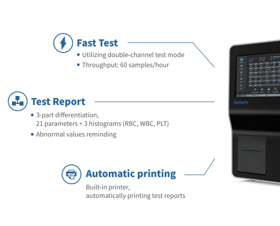 BHA-3000 Медицинский гематологический анализатор Автоматический клинический