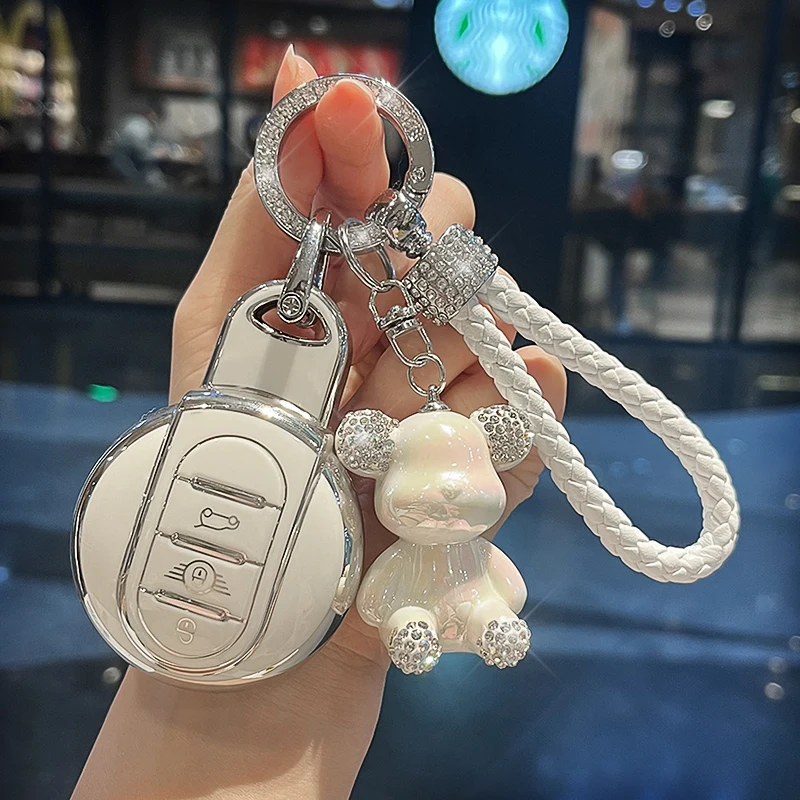 Чехол для автомобильного ключа из ТПУ для BMW Mini откидной патронташ, односторонний JCW CLUBMAN F56 F55 F54 F57 F60 R55 R56 R57 R58 R59 R60 S Roadster