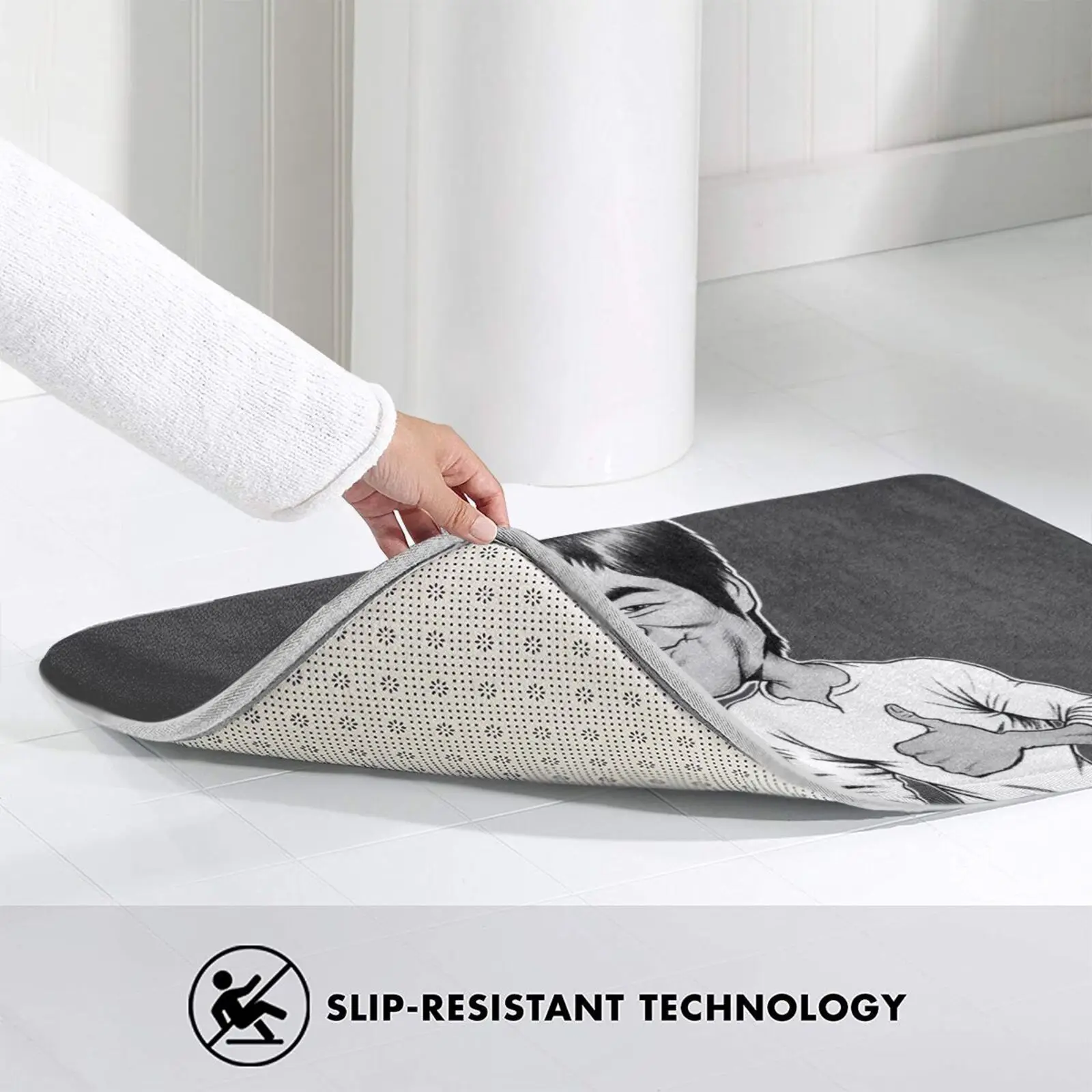 Карикатура Брюса Ли! Коврик нескользящий впитывающий воду дверной коврик Брюс Ли