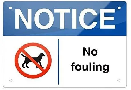 

Notice No Fouling Warning Sign Metal Tin Sign Sign Decoration Road Sign Home Yard Backyard Shopping Mall Hotel Decoration Plaque