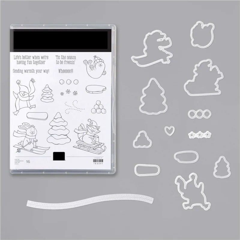 

Sled Metal Cutting Dies And Clear Stamps For Scrapbook Greeting Cards Diary Embossing Decorations DIY New Arrival 2023