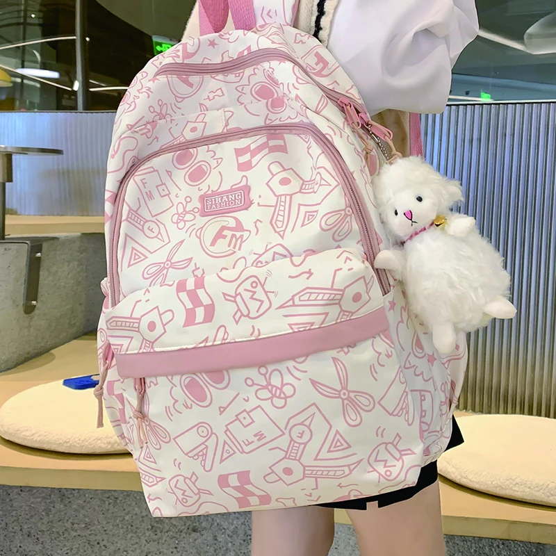 

Новинка 2023, рюкзаки для женщин, вместительная нейлоновая школьная сумка, женский рюкзак для путешествий, женская сумка для книг высокого качества