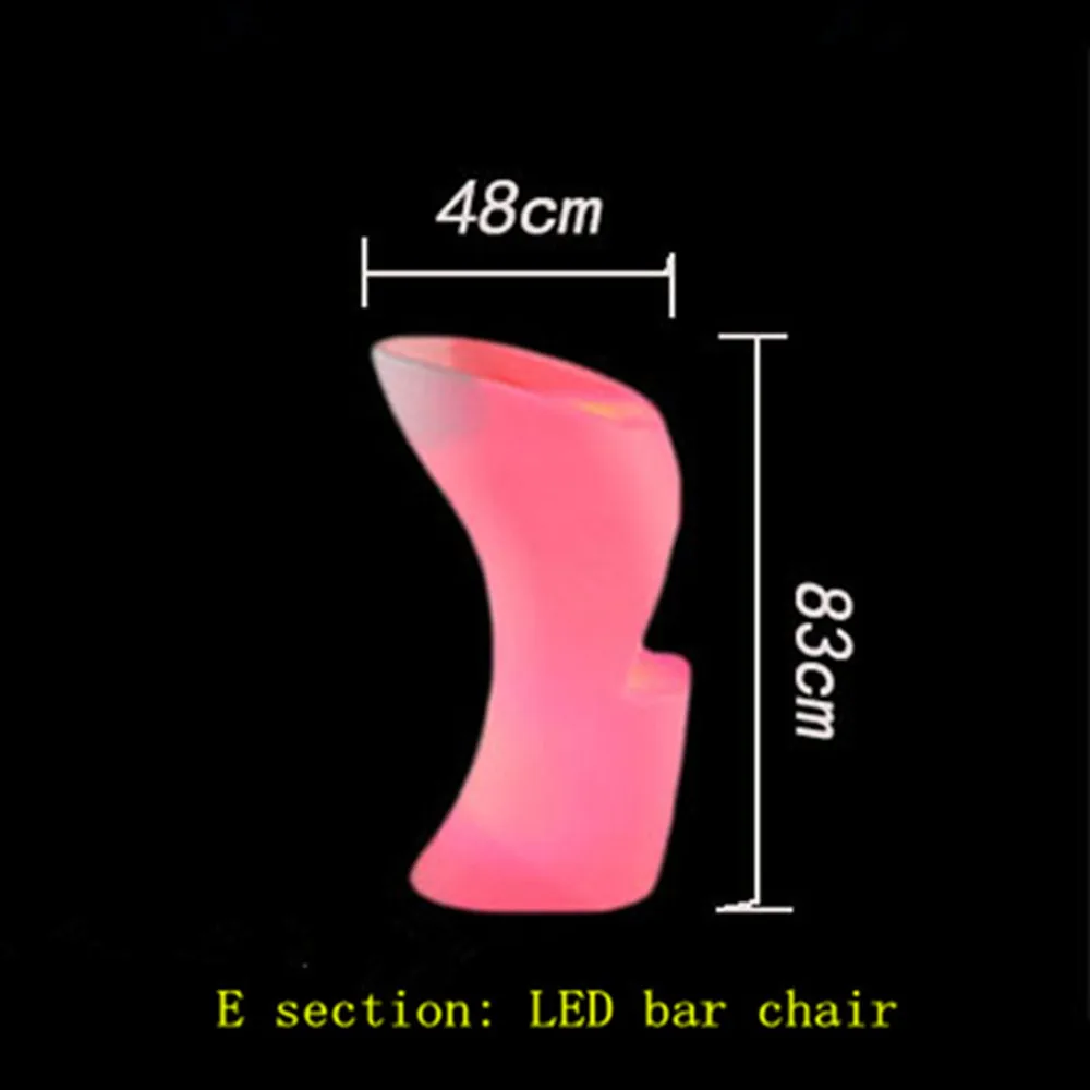 Новый светящийся водонепроницаемый стул-табуретка LED Bar Barstool обитая светодиодная коммерческая мебель стулья современные.
