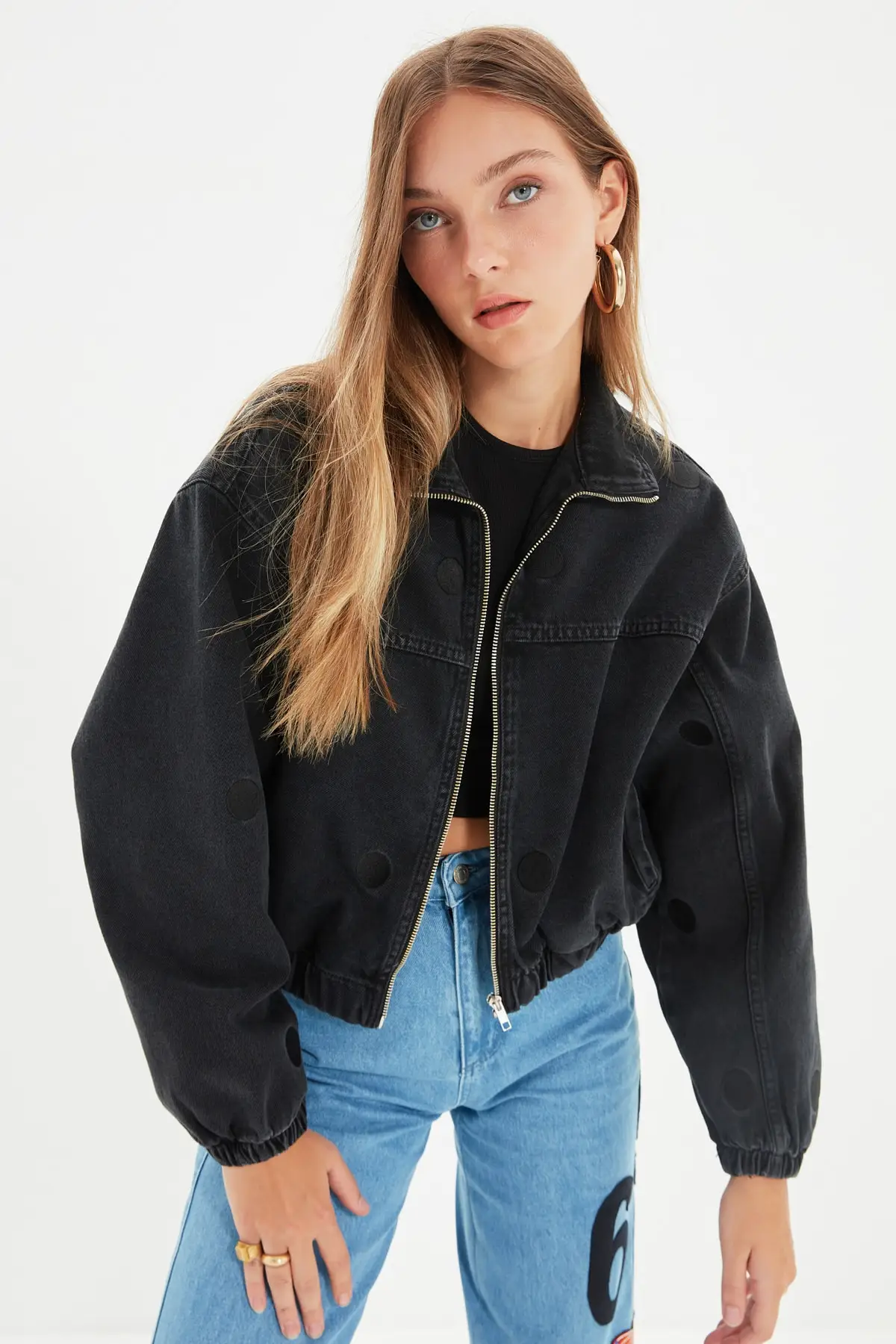 

Trendyol Bomber Denim Jacket TWOAW22CE0220