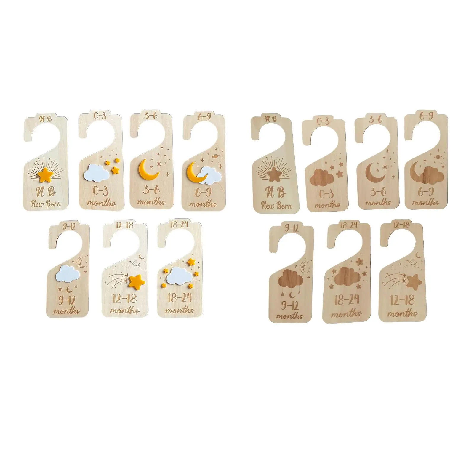 

7 Pieces Baby Closet Dividers Cloth Organizer for Living Room Holiday Gifts
