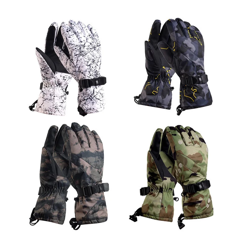 

Men's Camouflage Ski Gloves Snowboarding Gloves Snowmobile Riding Winter Gloves Windproof Waterproof Warm Snow Gloves