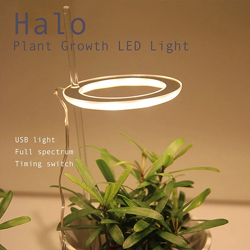 

LED Angel Ring Grow Light Full Spectrum Phyto Grow Lamp Phytolamp Lamp Growth Lighting For Indoor Plant Greenhouse Seedling