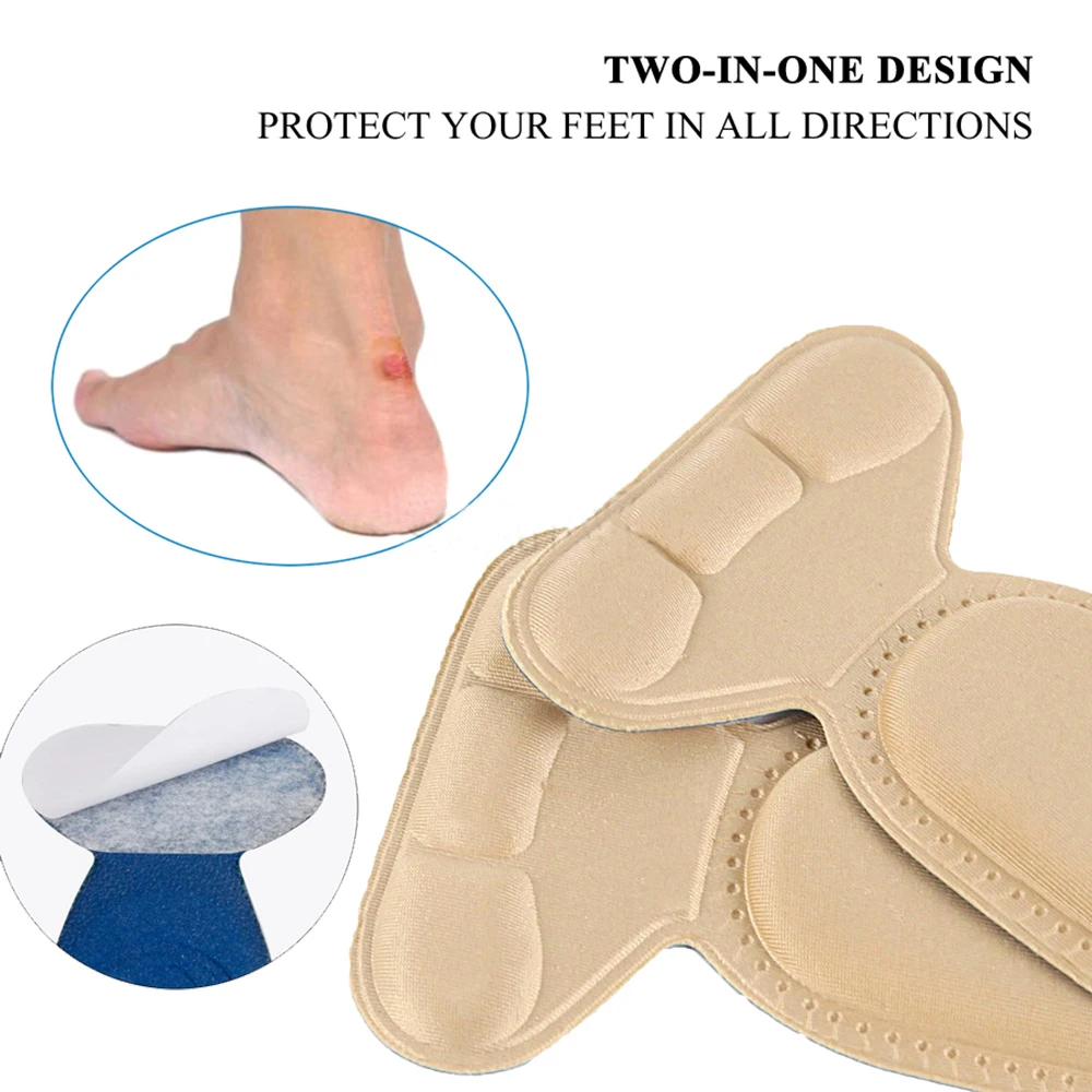 Memory Foam Insoles for Women High Heels Shoes Inserts Foot Arch Support Insole Sweat Absorption Breathable Massage Shoe Cushion
