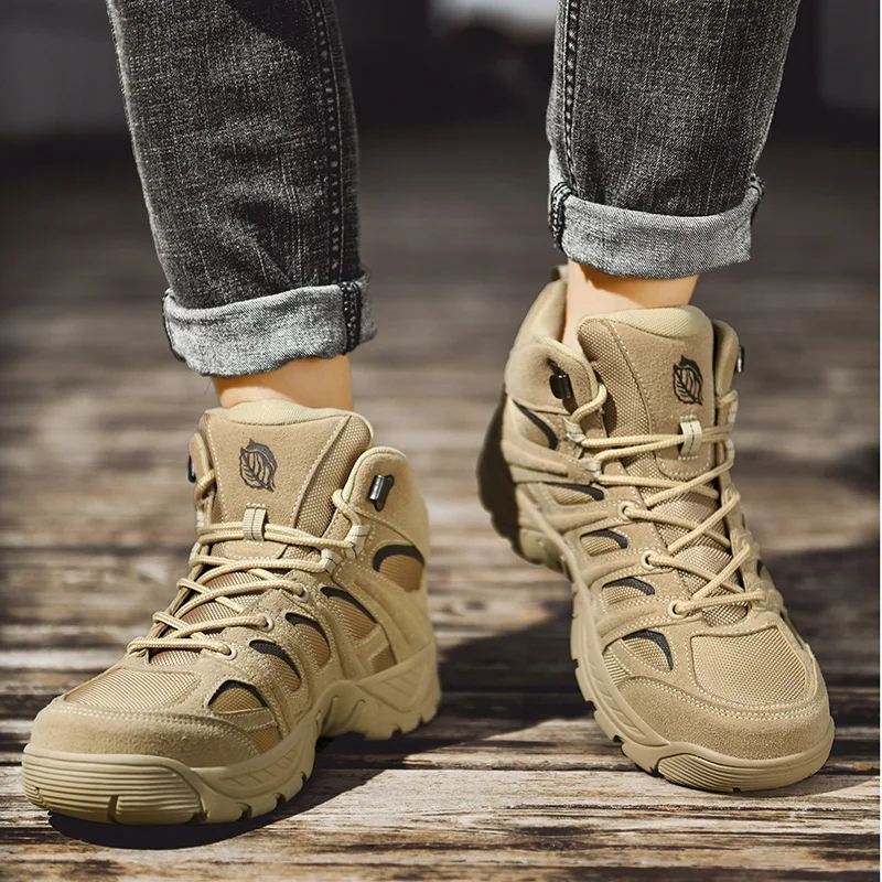 Breathable Tactical Boots Men Size 47 Lightweight Military Boots Man Outdoor High Trekking Shoes Sneakers Botas militares hombre