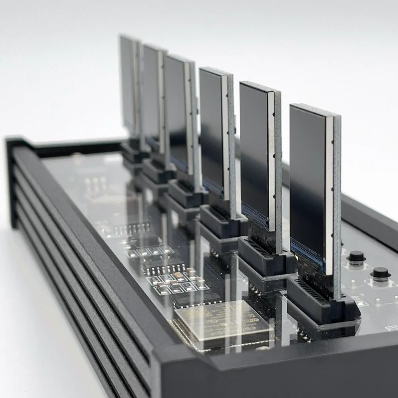 6-битные светящиеся аналоговые часы Nixie Tube настольные Креативные украшения