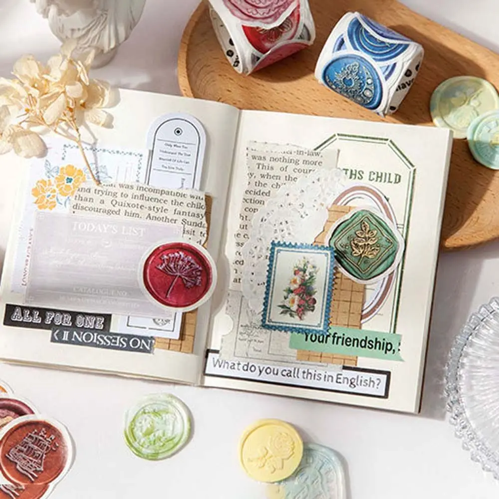 

Junk Journal Collage DIY Envelope Seal Diary Decorative Adhesive Tape Stationery Sticker Diary Decor Label Tape Sticker