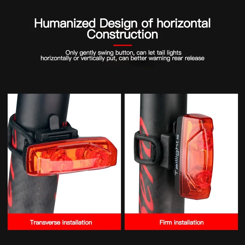 Bicycle Light Magnetically Generated Electricity Rear Lamp Waterproof LED Bike Taillight Lanterna Bicicleta Accessories