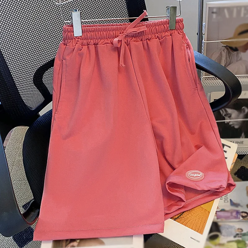 

Summer Women Five-point Pants Sweet Casual Harajuku solid Cotton Sports short pant Loose Thin Wide-leg Elastic cute Girls Shorts