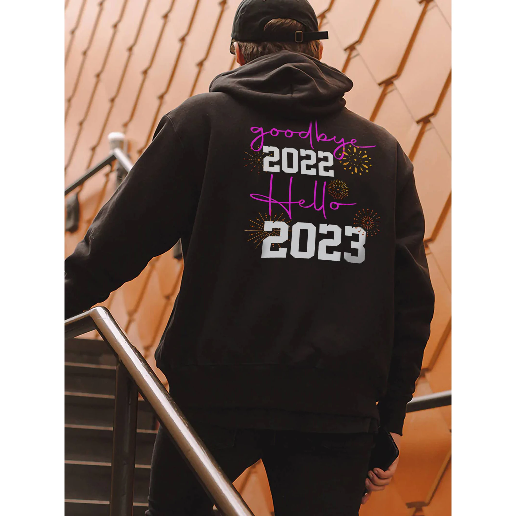 

Мужская Повседневная Толстовка Badassdude Hello 2023 с буквенным принтом