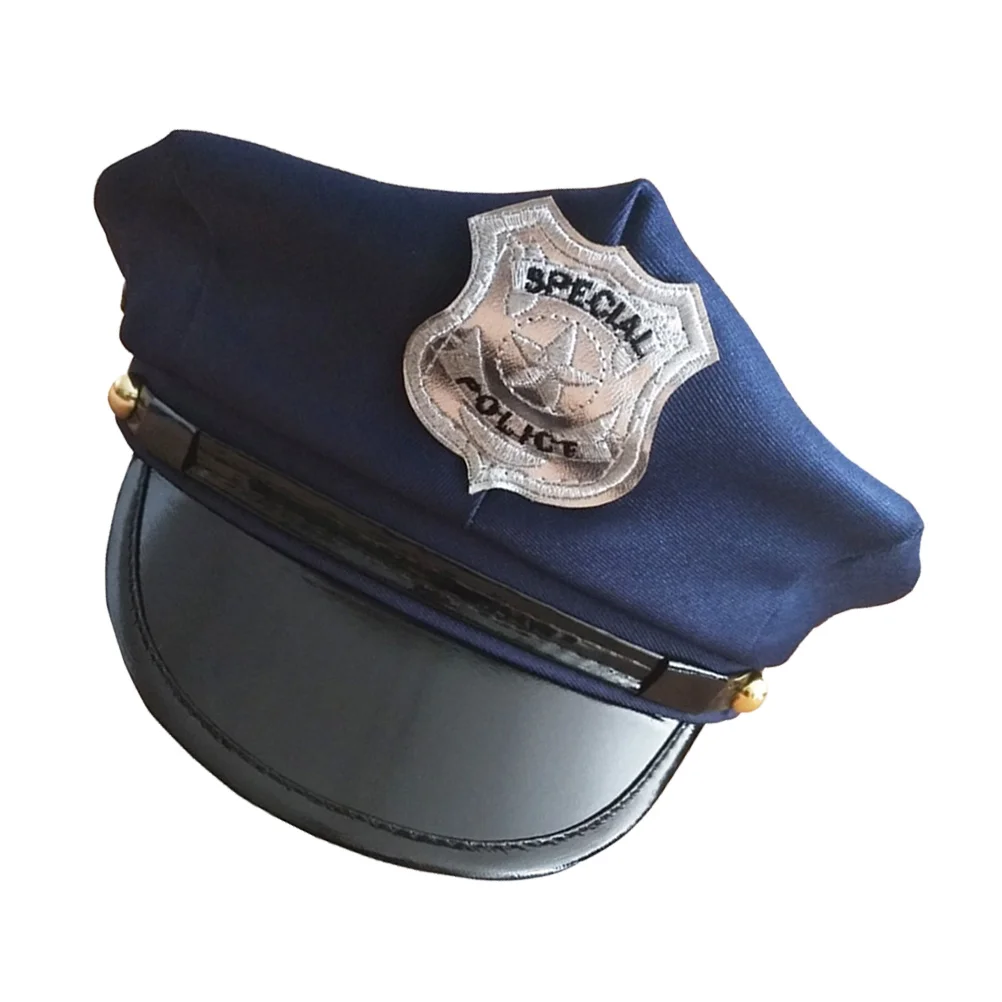

Halloween Costumes Hat with Bright Badge for Kids Policeman Dress for Party Stage Performance