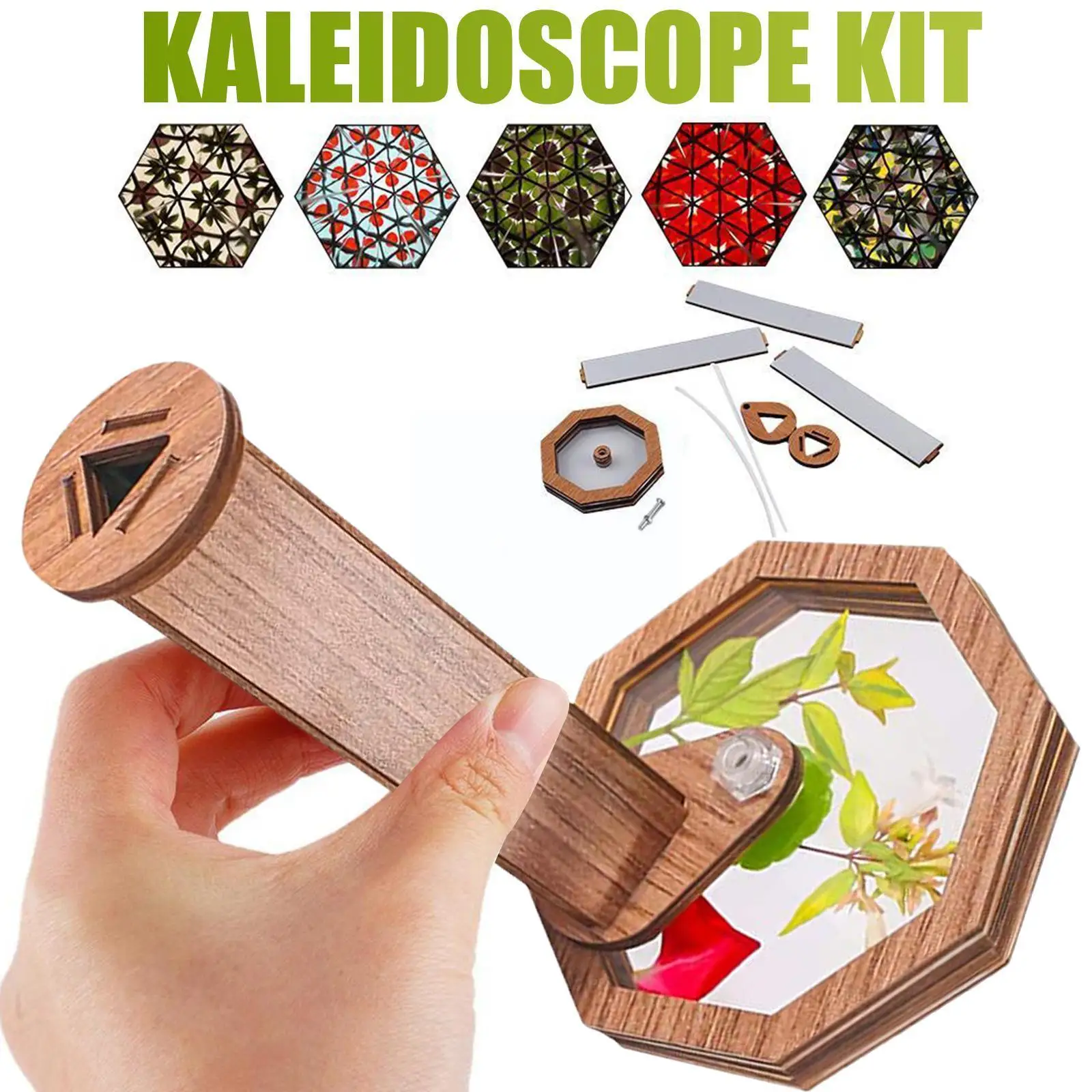

Набор деревянного калейдоскопа ручной работы, Детская Классическая Игрушка «сделай сам», обучающая игрушка для родителей и детей, Прямая поставка, интерактивный E1R6