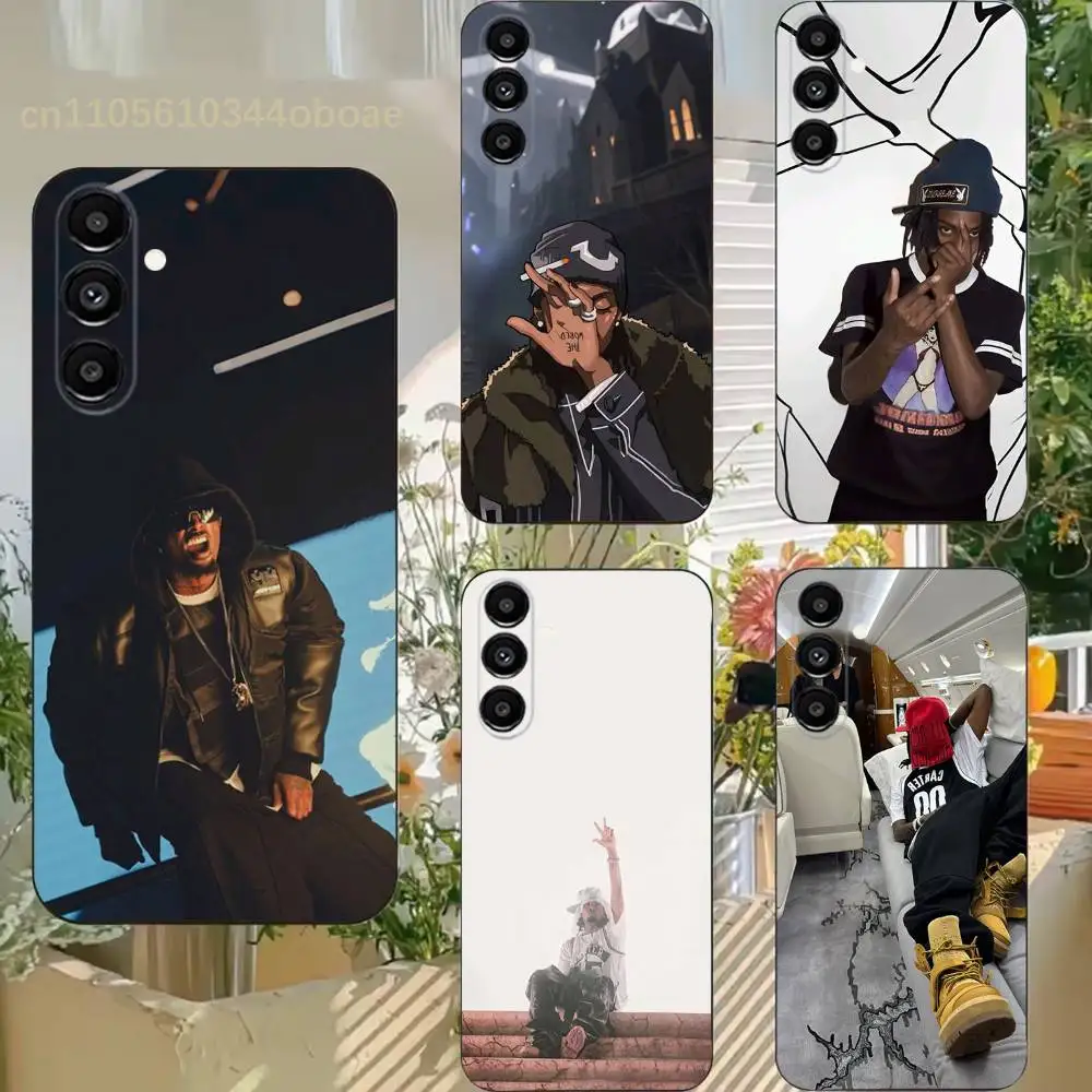 Фото Чехол для телефона P-Playboi C-Carti Music для Samsung S25,24,21,22,23,20,S30,Ultra,Plus,Fe,Lite,Note,5G, черный, мягкий №1