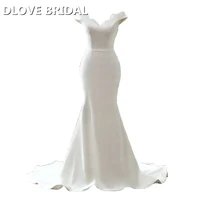 simple elegant wedding dresses off shoulder summer outdoor bridal gown real photos