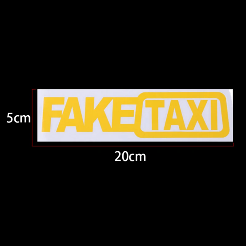 Универсальная наклейка FAKE TAXI для автомобиля эмблема самоклеящаяся виниловая