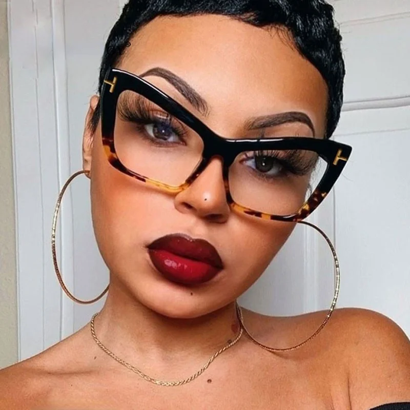 

Cat Eye prescription Frames Glasses Women Retro Optics Spectacle Frame Personality Fashion Eyeglasses Luxury Brand Designer