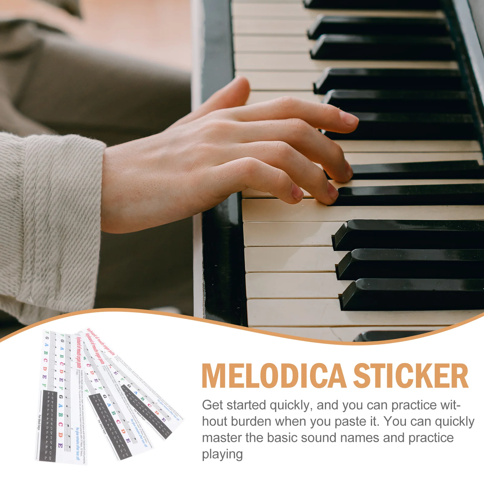 3 шт. специальные наклейки для рта детская музыкальная клавиатура ПВХ мелодика