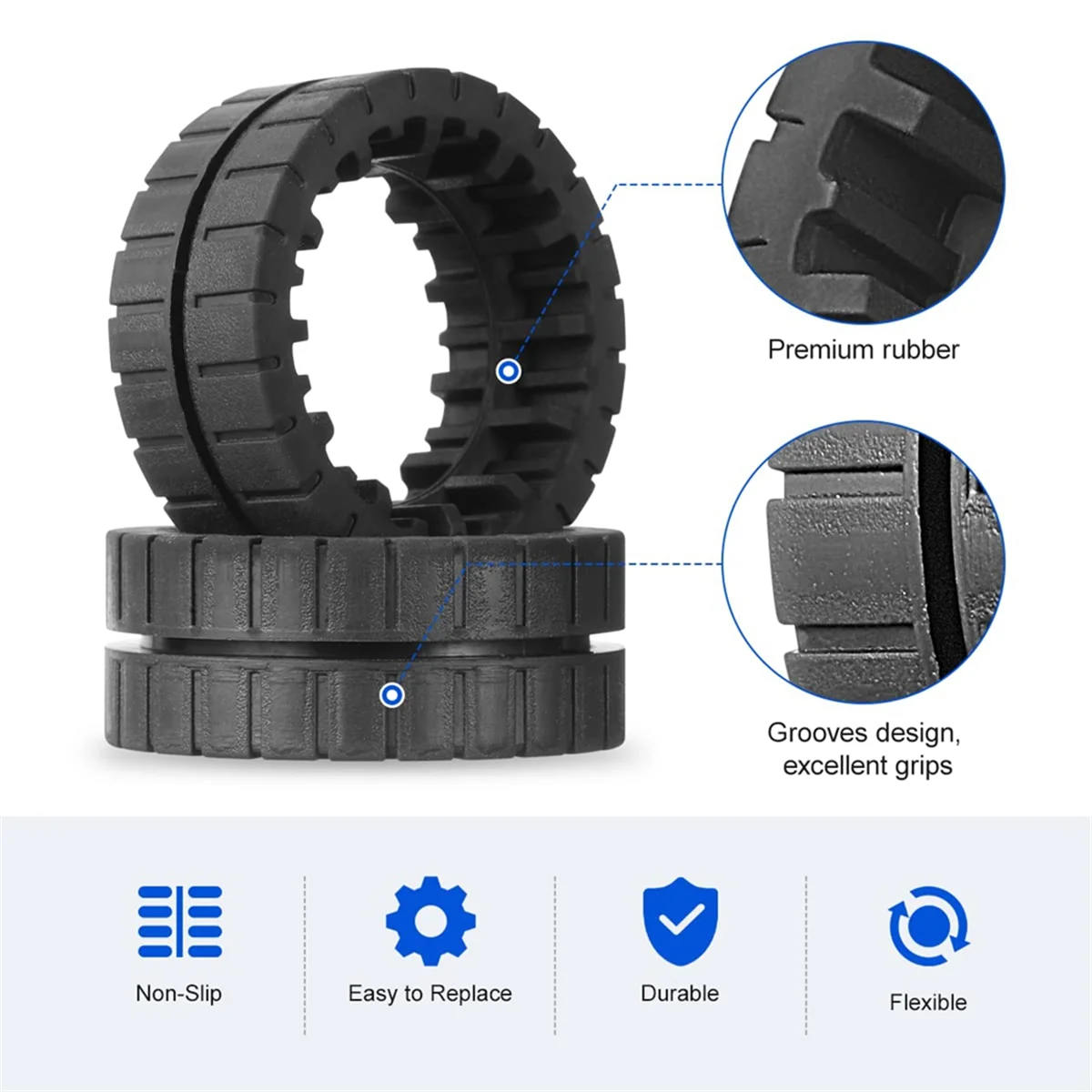 Нескользящие сменные колесные шины для IRobot Braava Jet M6 (6110) (6012) (6112) (6113) () Ultimate Robot Mop