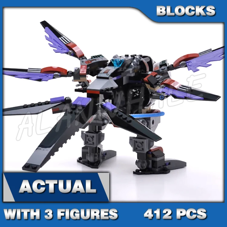 

412pcs Chima Razar's CHI Raider Temple Eagle Tribe’s Defenses Poseable Wings 10060 Building Block Sets Compatible With Model