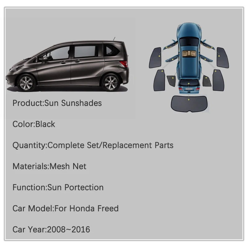 Автомобильный солнцезащитный козырек для Honda Freed GB5 2016 ~ 2024 магнитный с защитой от