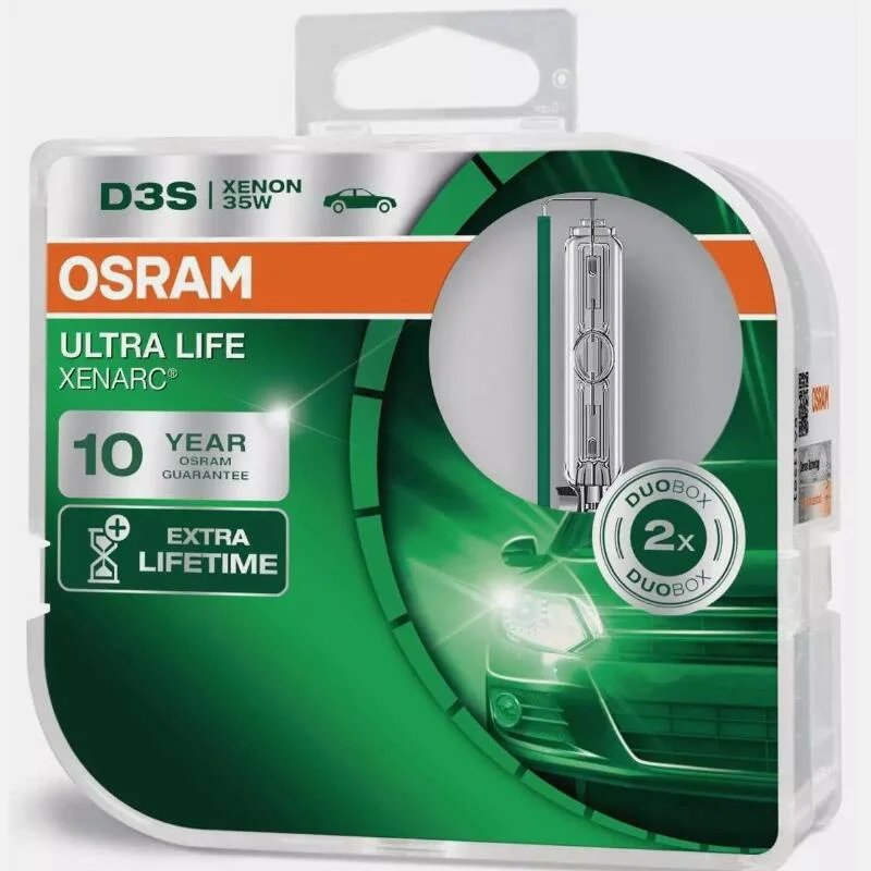 Фото Бесплатная доставка, 1 пара ксеноновых HID ламп Osram D1S D2S D3S D4S ULTRA LIFE XENARC с длительным сроком службы, 10 лет гарантии, сделано в германии №4